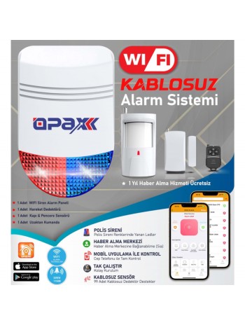 BGR-12  Wıfı Kablosuz Siren Alarm Sistemi Mobil Uygulamalı (1 Yıl AHM Ücretsiz)