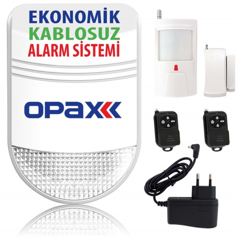 BGR-06 Ekonomik Alarm Sistemi (siren+pır+manyetik Kontak+2 Adet Kumanda+adaptör)