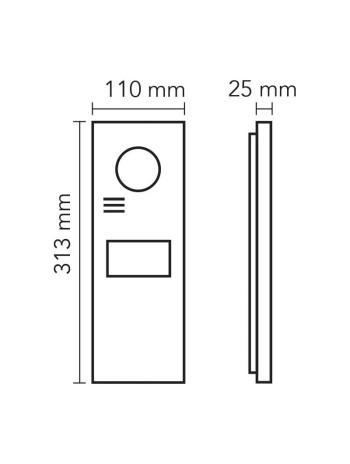 Audio 003007 4.3″ Ekranlı Zil Paneli Bus Plus (Dokunmatik Butonlu