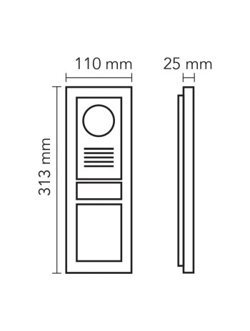 Audio 003002 2 x 16 LCD Ekranlı Zil Paneli Bus Plus Mekanik Butonlu